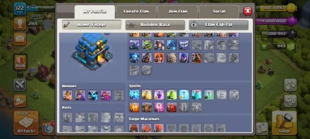 Selling 2 Clash of Clans accounts together, one with Town Hall 16 and the other 
