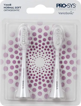 PRO-SYS VarioSonic V200B Normal Soft Orthodontic Replacement Heads, Pack of 2. Also fits Burst Brush!