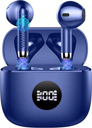 Wireless Earbuds, Bluetooth 5.3 Ear Buds LED Power Display Headphones Bass Stereo, Bluetooth Earbuds in-Ear Noise Cancel