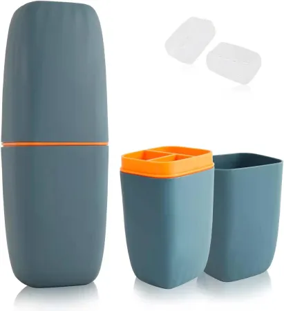 Travel Toothbrush Container Case, Portable Toothbrush Holder, High-Capacity Multifunction Toothbrush Toothpaste Storage 