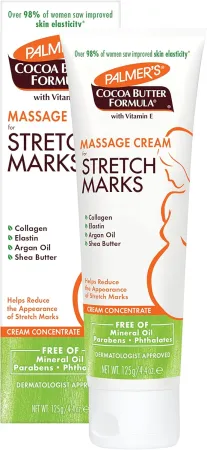 Palmer's Cocoa Butter Formula Massage Cream for Stretch Marks and Pregnancy Skin Care, 4.4 Ounces (Pack of 2)