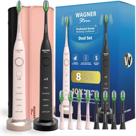 Wagner & Stern ProDental Series Electric Toothbrush 5 Brushing Modes and 3 Intensity Levels, 8 Dupont Bristles, Premium 