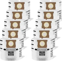 10 Pack Vacuum 90661 Type E Replacement Bags for Shop Vac 5-8 Gallon Vacuum 90661,Type E-9066100,906-611,9066133,Type H-