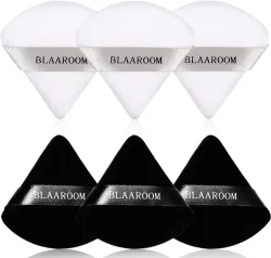 6 Pieces Powder Puff for Face Powder Makeup Puff Velour Soft Triangle Powder Puffs for Loose Powder Mineral Powder Setti
