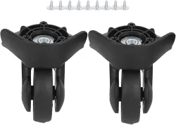 A Pair Replacement Luggage Wheels, A65 Black Suitcase Mute Wheel Universal Luggage Replacement Outdoor Supplies(S)