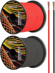 GS Power 10 Gauge Stranded Flexible Copper Clad Aluminum CCA Primary Automotive Wire for Car Audio Video Amplifier 12 Vo