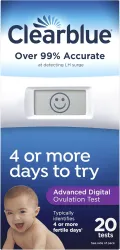 Clearblue Advanced Digital Ovulation Test, Predictor Kit, featuring Advanced Ovulation Tests with digital results, 20 ov